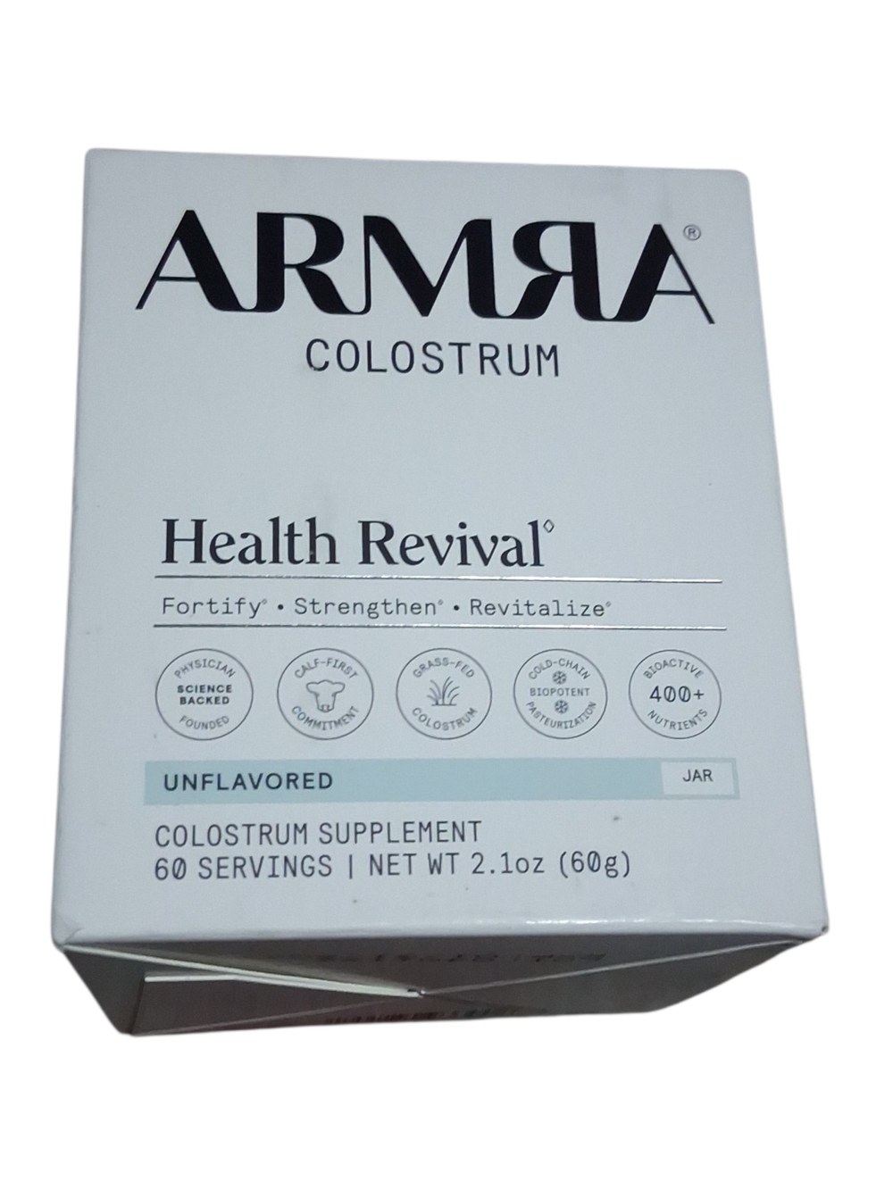 ARMRA Colostrum Health Revival Unflavored Jar 60 Servings 2.1oz Sealed NEW